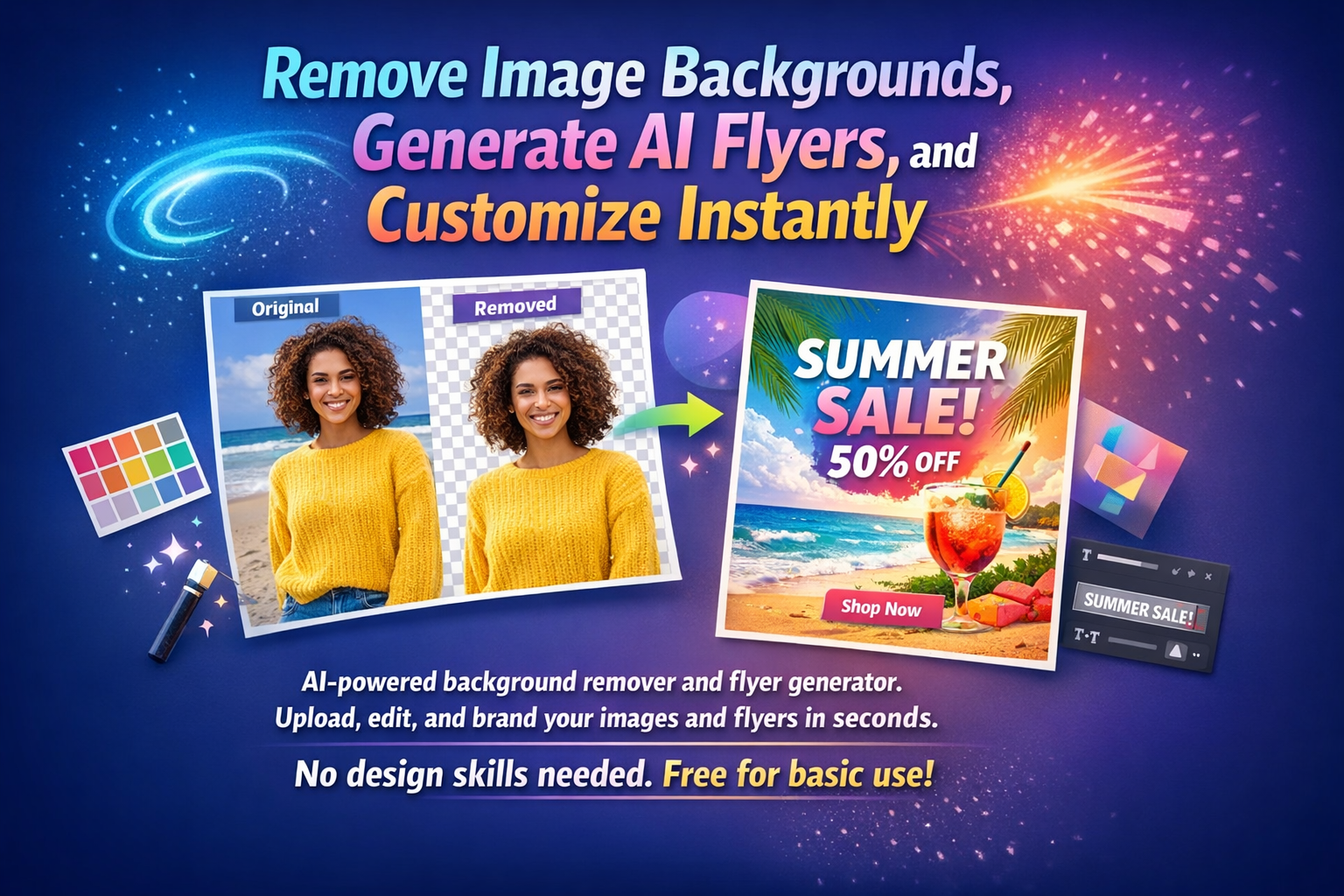 AI Background Remover and Flyer Generator